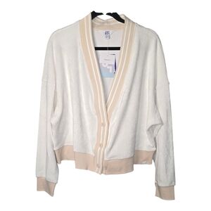 JoyLab White and Cream Cardigan